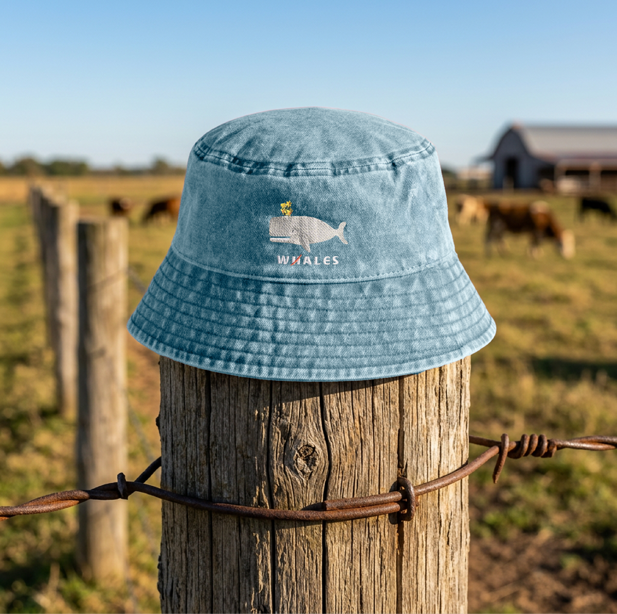 The Whale Bucket (vintage blue)