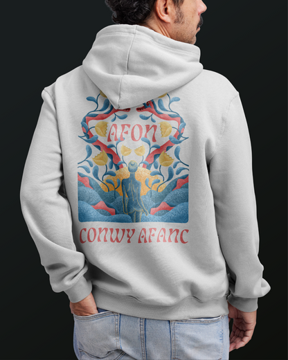Afon Conwy Afanc Hoodie (White)
