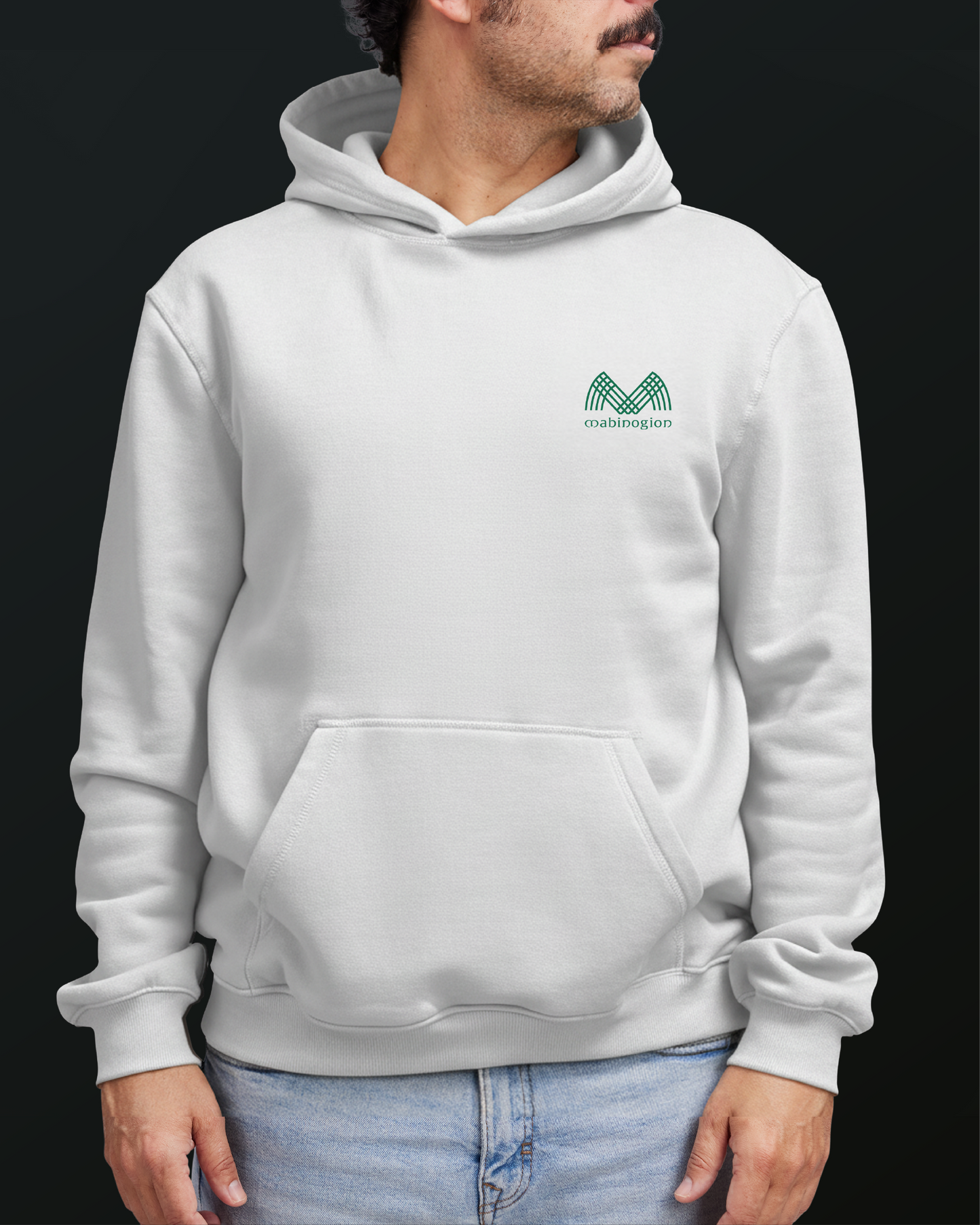 Afon Conwy Afanc Hoodie (White)